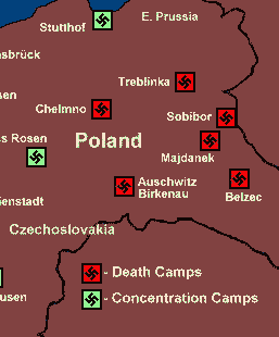 Die Vernichtugnslager der Nazis in Polen