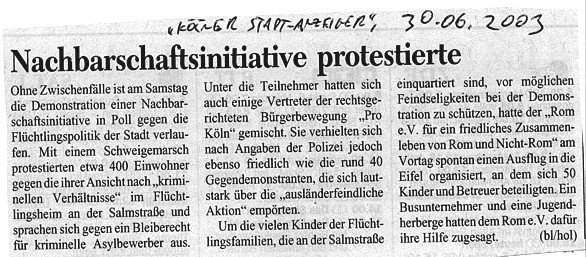 K�lner Stadtanzeiger 30.6.